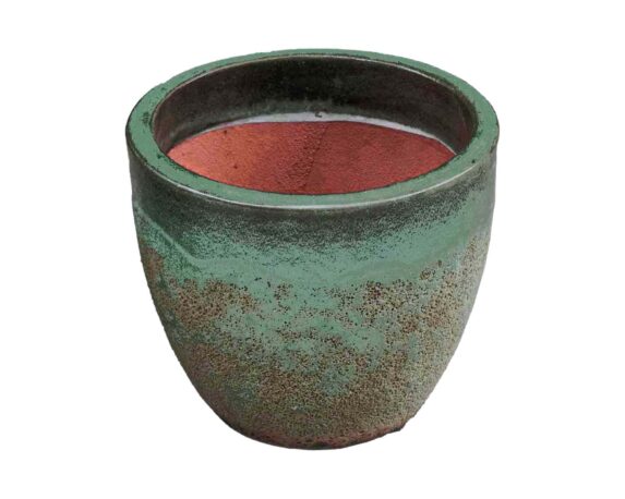 Cachepot Elengante e Pratico Verde Antracite D25x27,5cm in Ceramica