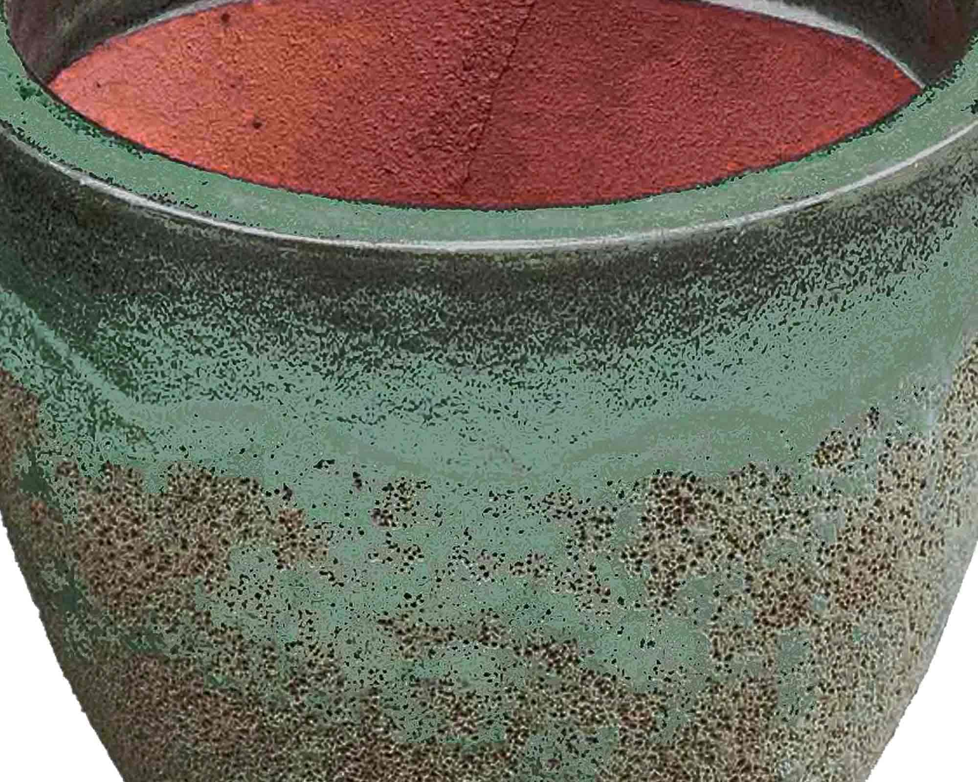 Cachepot Elengante e Pratico Verde Antracite D31,5x37cm in Ceramica - immagine 2