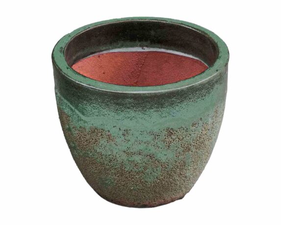 Cachepot Elengante e Pratico Verde Antracite D31,5x37cm in Ceramica