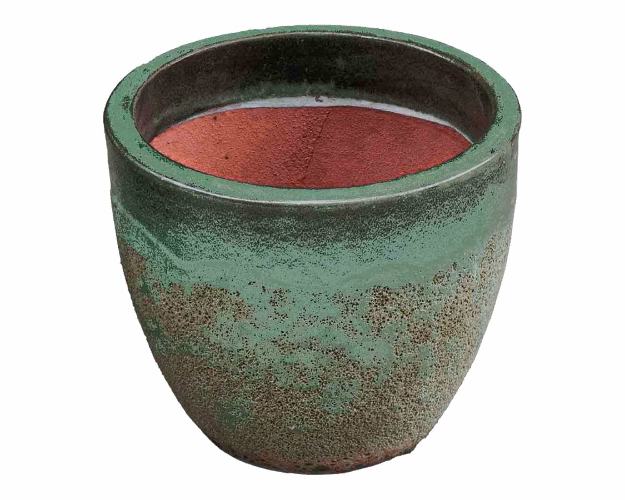 Cachepot Elengante e Pratico Verde Antracite D39x46cm in Ceramica