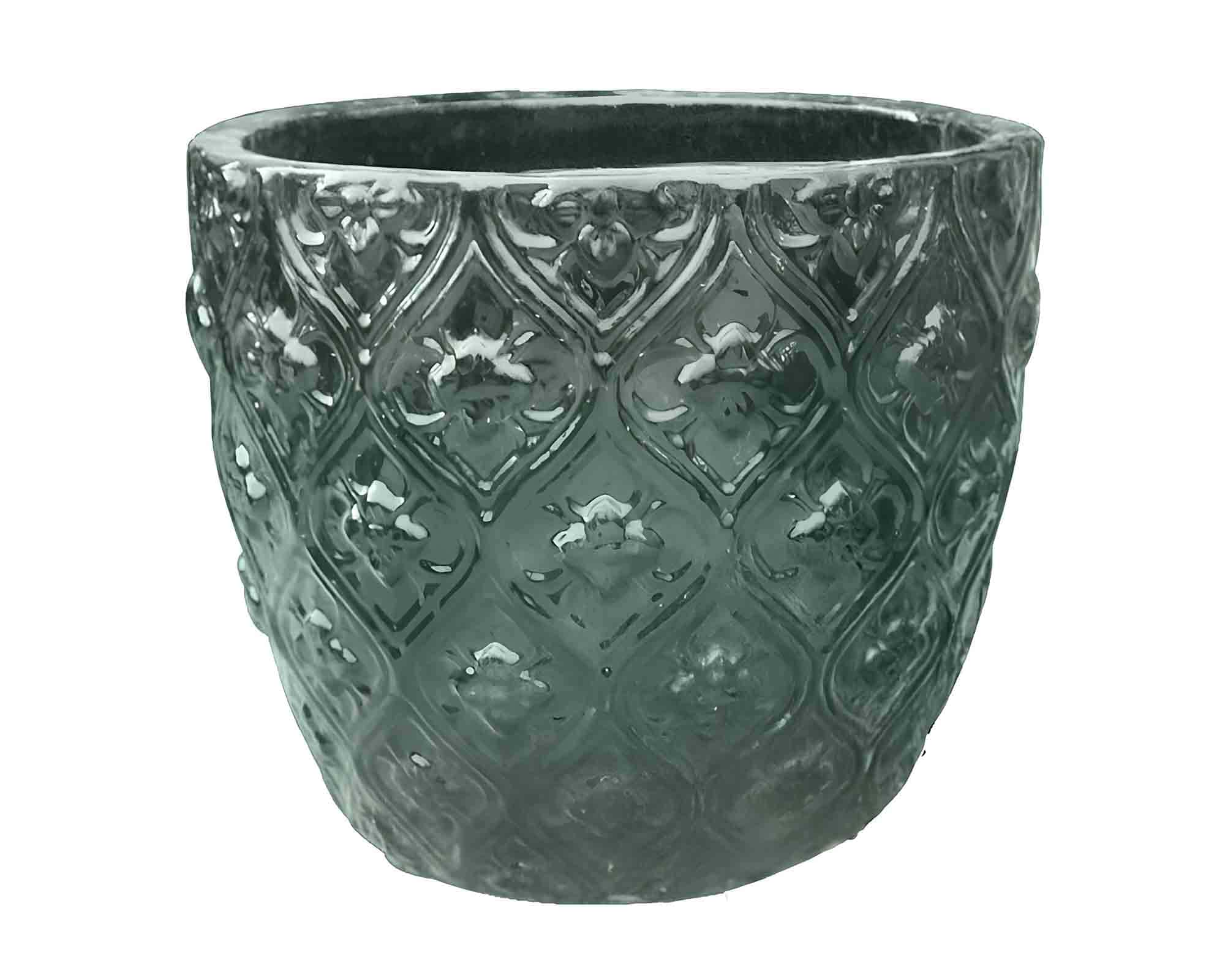 Cachepot Elengante e Pratico Petrolio D31x35cm in Ceramica