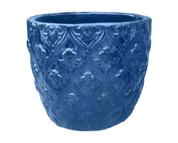 Cachepot Indoor Blu Sfumare D31x35cm in Ceramica