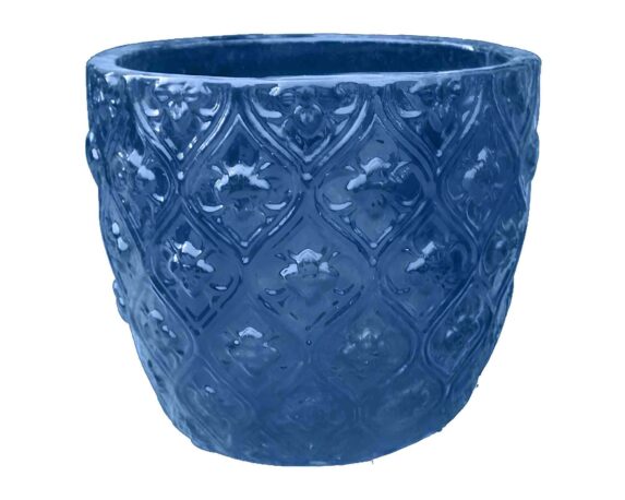 Cachepot Indoor Blu Sfumare D40x46cm in Ceramica