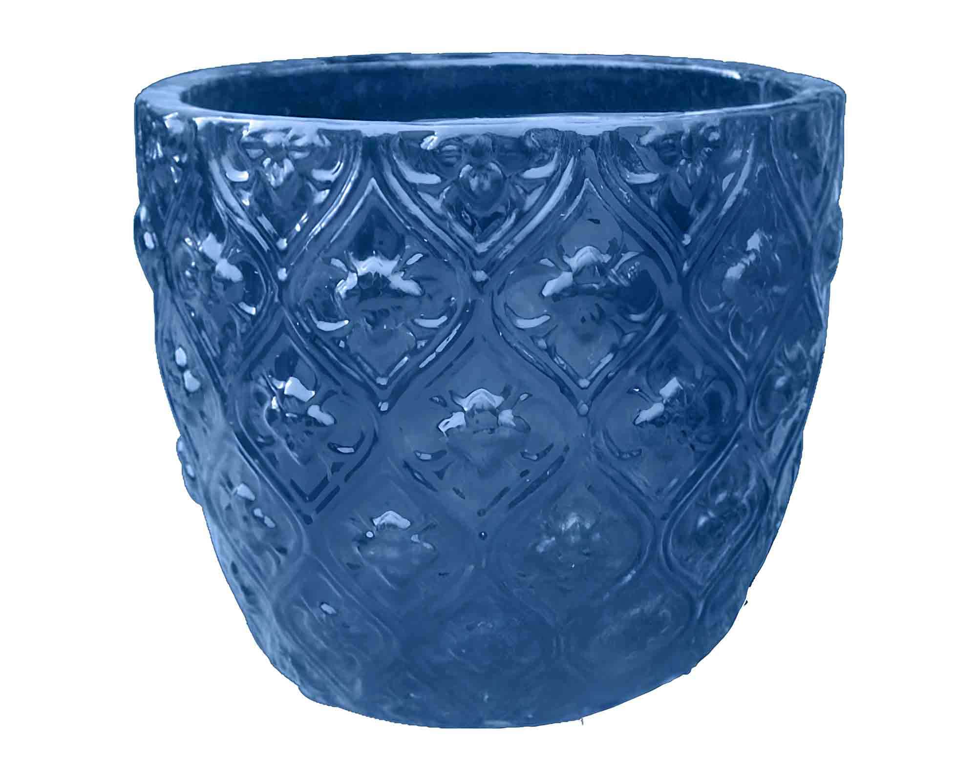 Cachepot Indoor Blu Sfumare D40x46cm in Ceramica