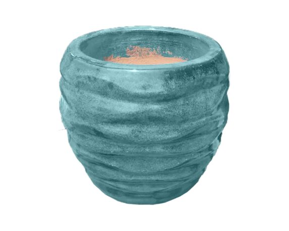 Cachepot Elengante e Pratico Blu Ceruleo D45x55cm in Ceramica