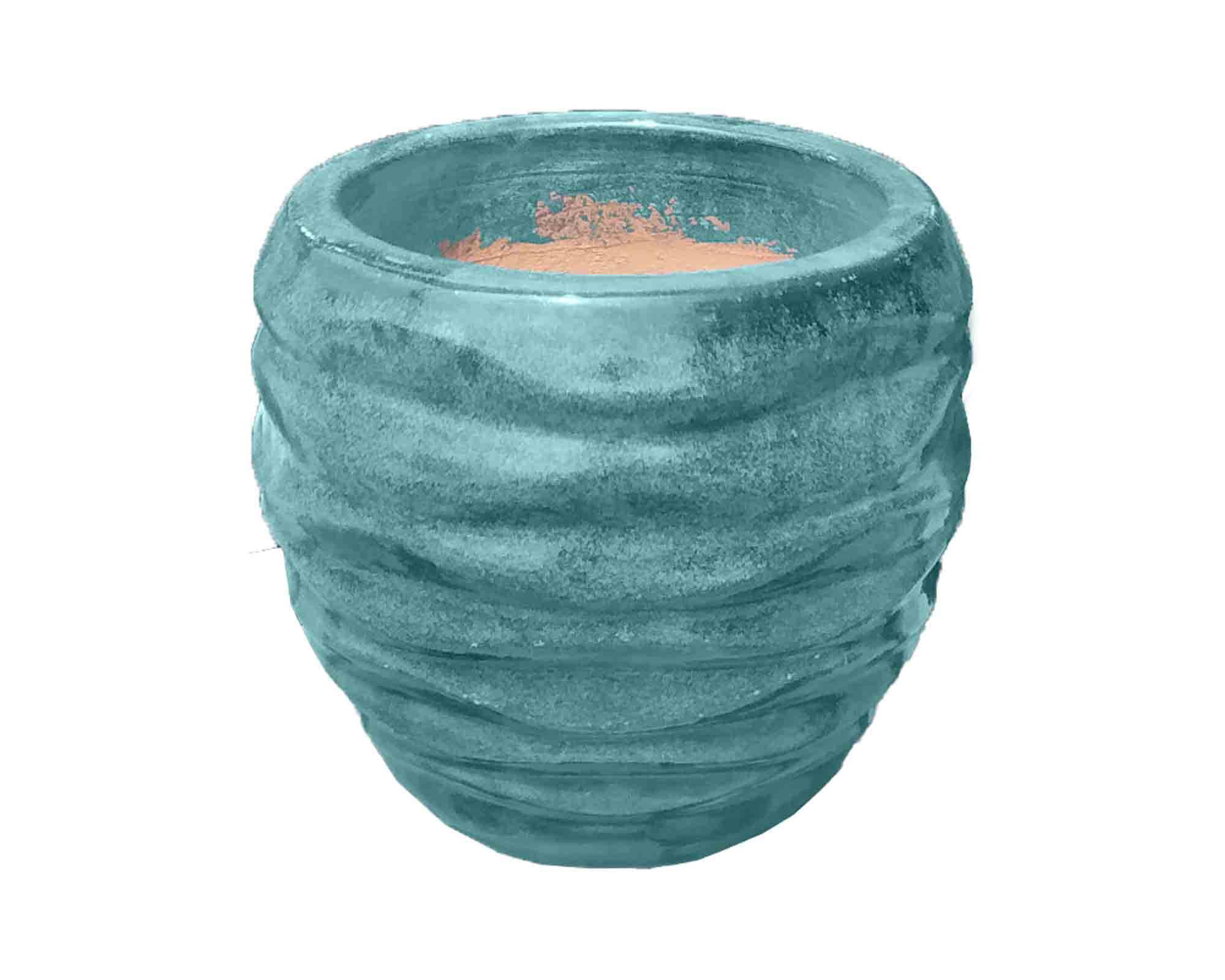 Cachepot Elengante e Pratico Blu Ceruleo D45x55cm in Ceramica