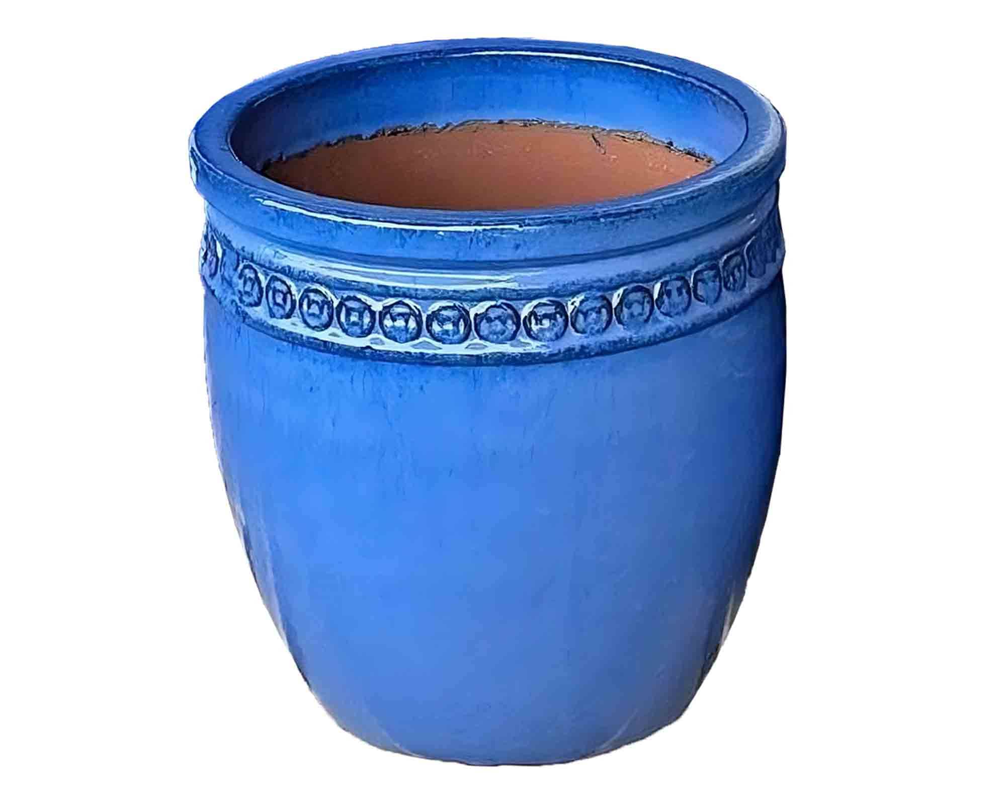 Cachepot Elengante e Pratico Blu D53x58cm in Ceramica