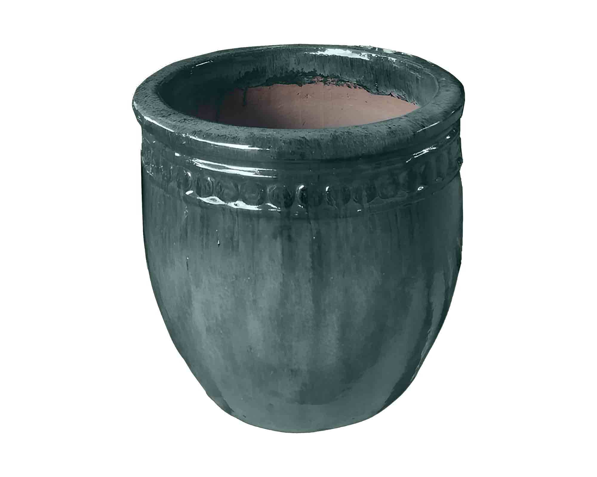 Cachepot Elengante e Pratico Petrolio D36x37cm in Ceramica