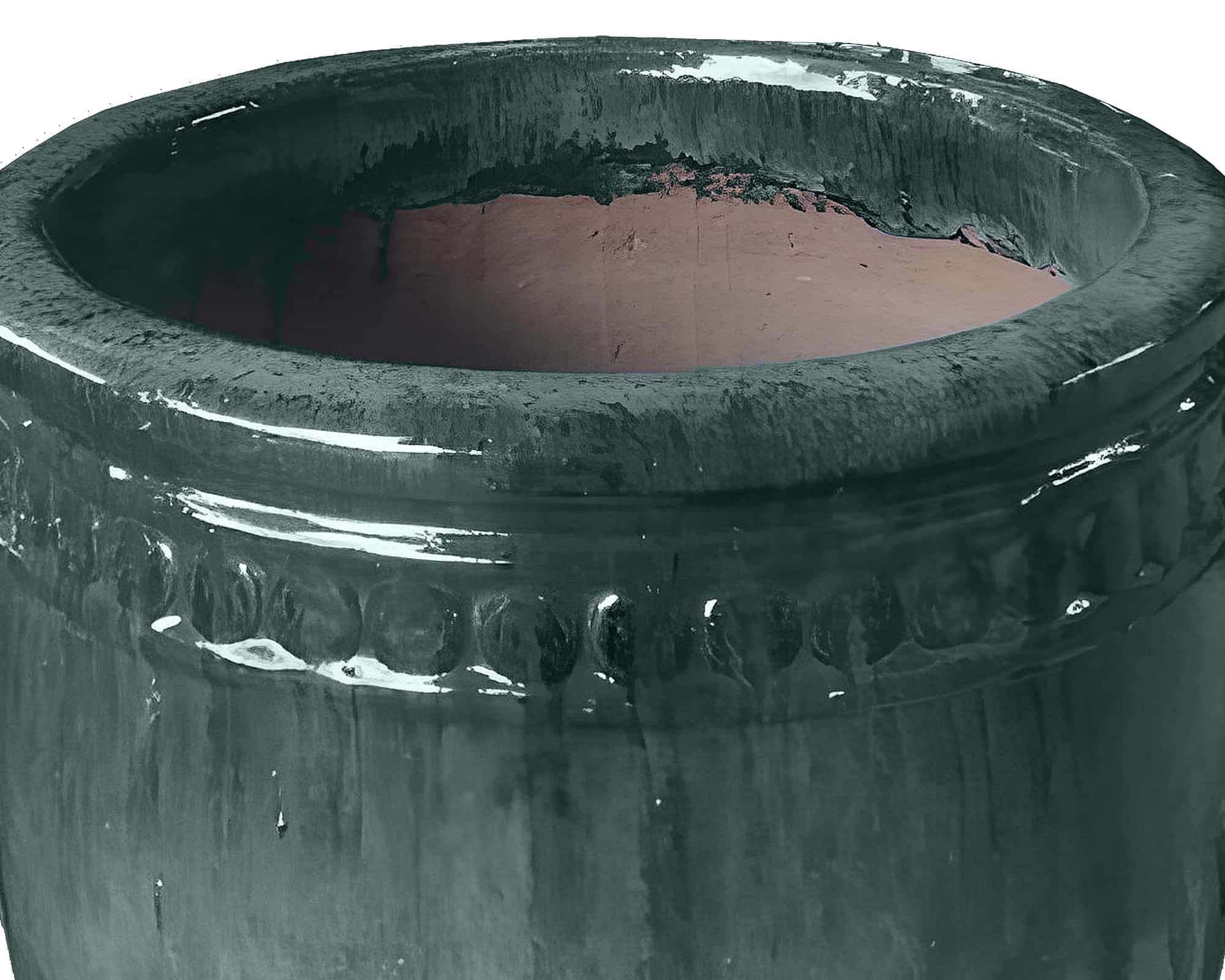 Cachepot Elengante e Pratico Petrolio D43x46cm in Ceramica - immagine 2