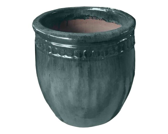 Cachepot Elengante e Pratico Petrolio D53x58cm in Ceramica