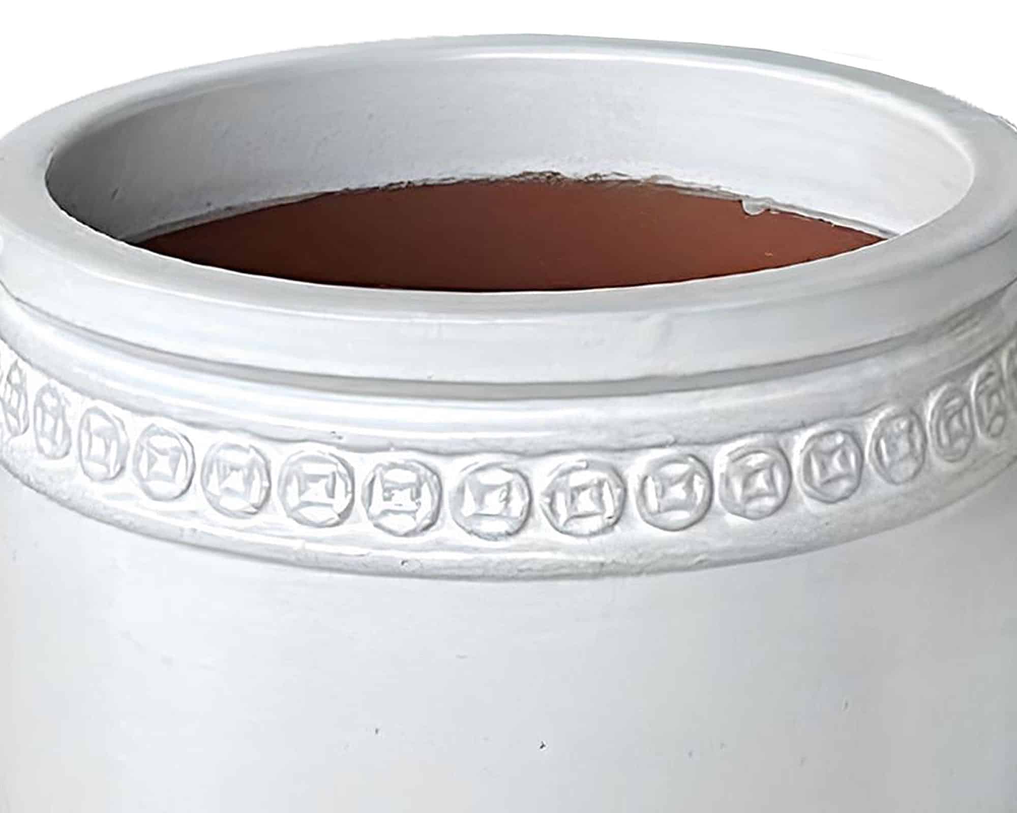 Cachepot Elegante e Pratico Bianco S D27x28cm in Ceramica - immagine 2