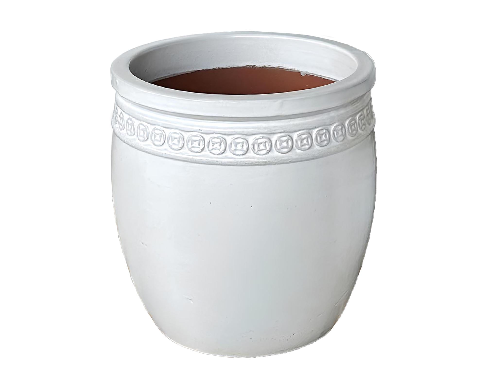 Cachepot Elegante e Pratico Bianco M D36x37cm in Ceramica