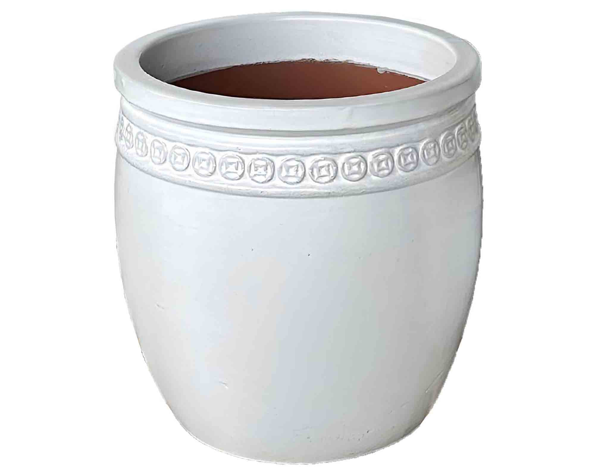 Cachepot Elegante e Pratico Bianco XL D53x58cm in Ceramica