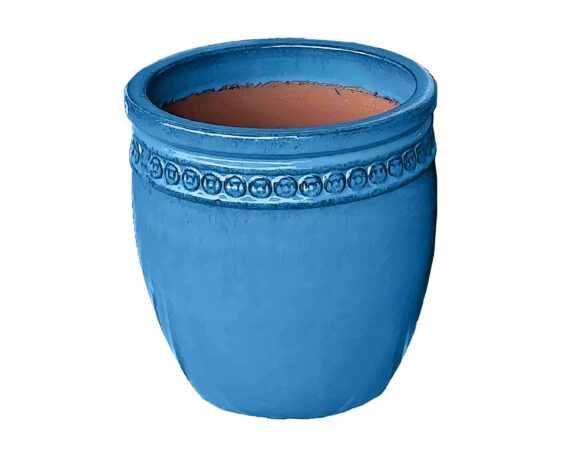 Cachepot Elengante e Pratico Blu Sfumare D36x37cm in Ceramica