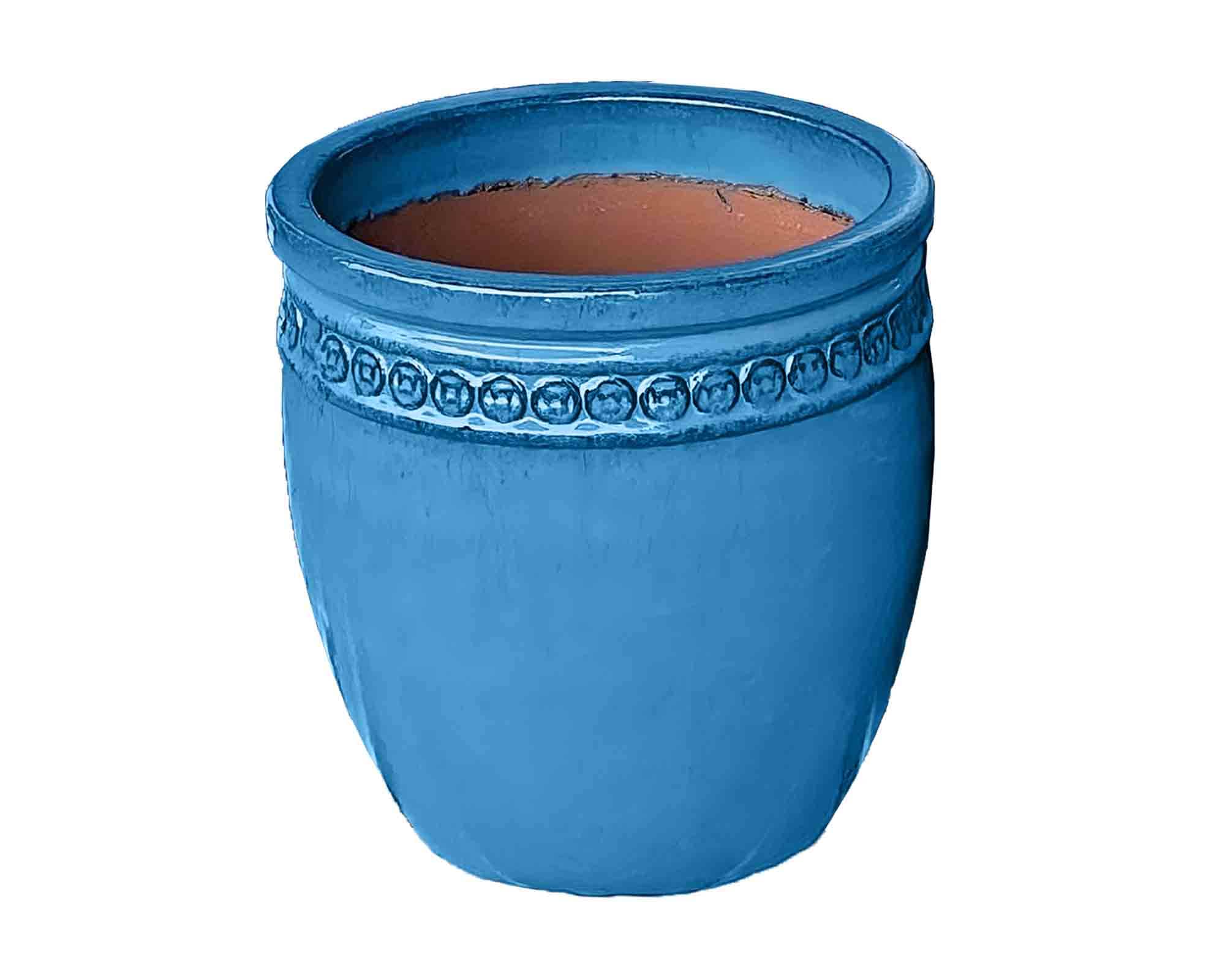Cachepot Elengante e Pratico Blu Sfumare D36x37cm in Ceramica
