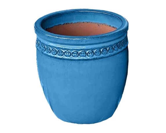 Cachepot Elengante e Pratico Blu Sfumare D43x46cm in Ceramica