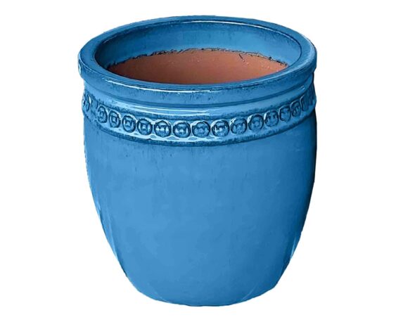 Cachepot Elengante e Pratico Blu Sfumare D53x58cm in Ceramica