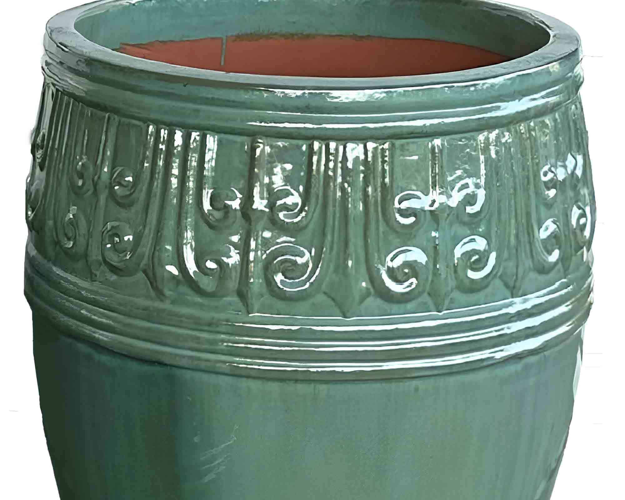 Cachepot Elengante e Pratico Petrolio Antracite D33x46cm in Ceramica - immagine 2