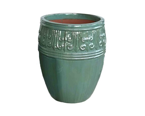 Cachepot Elengante e Pratico Petrolio Antracite D33x46cm in Ceramica