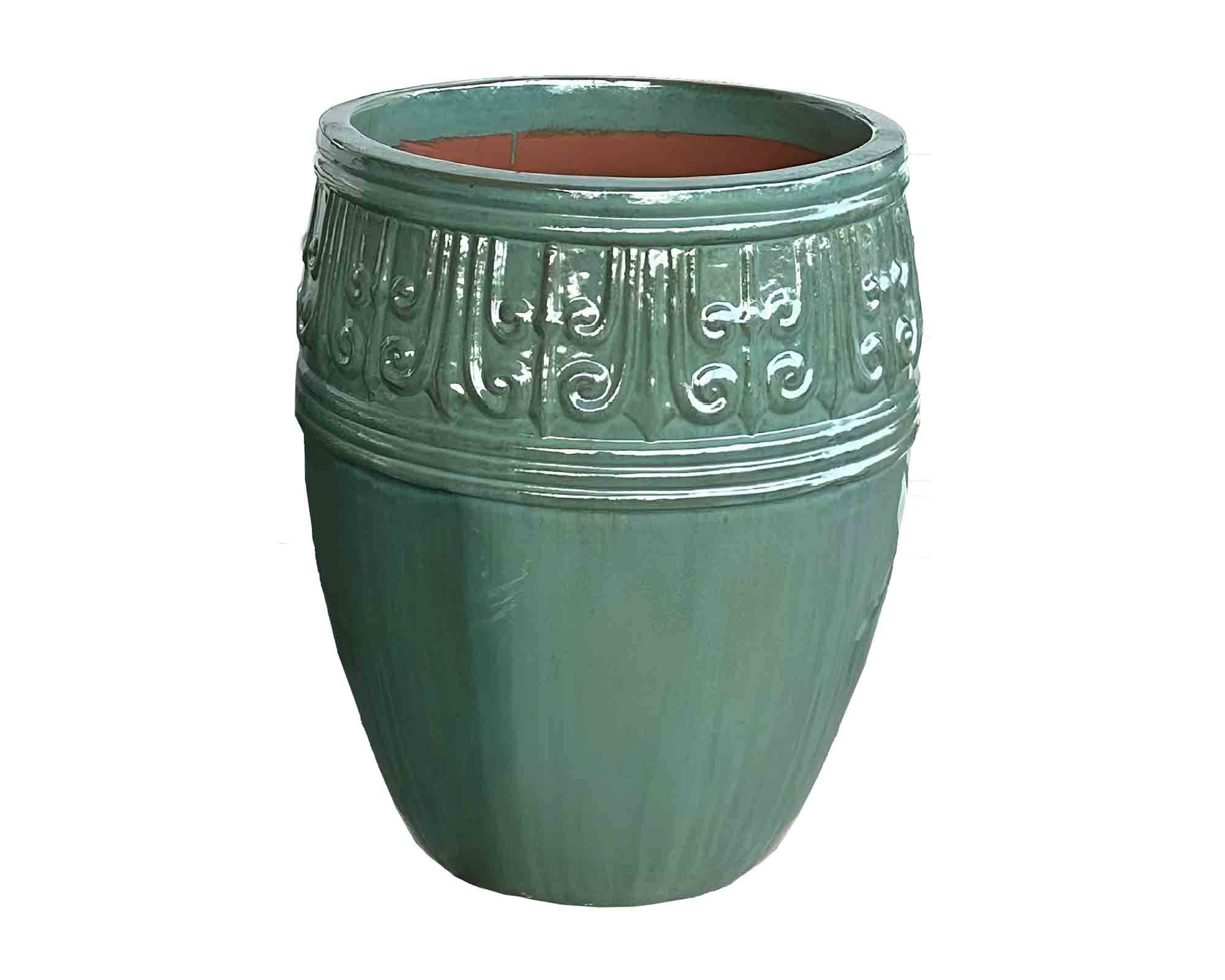 Cachepot Elengante e Pratico Petrolio Antracite D44x56cm in Ceramica