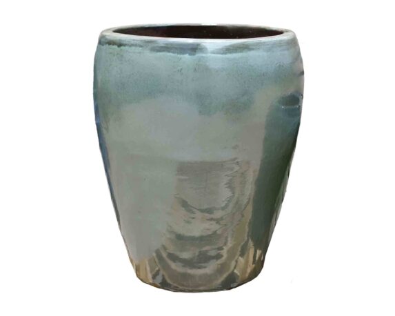 Cachepot Elengante e Pratico Petrolio D57x70cm in Ceramica