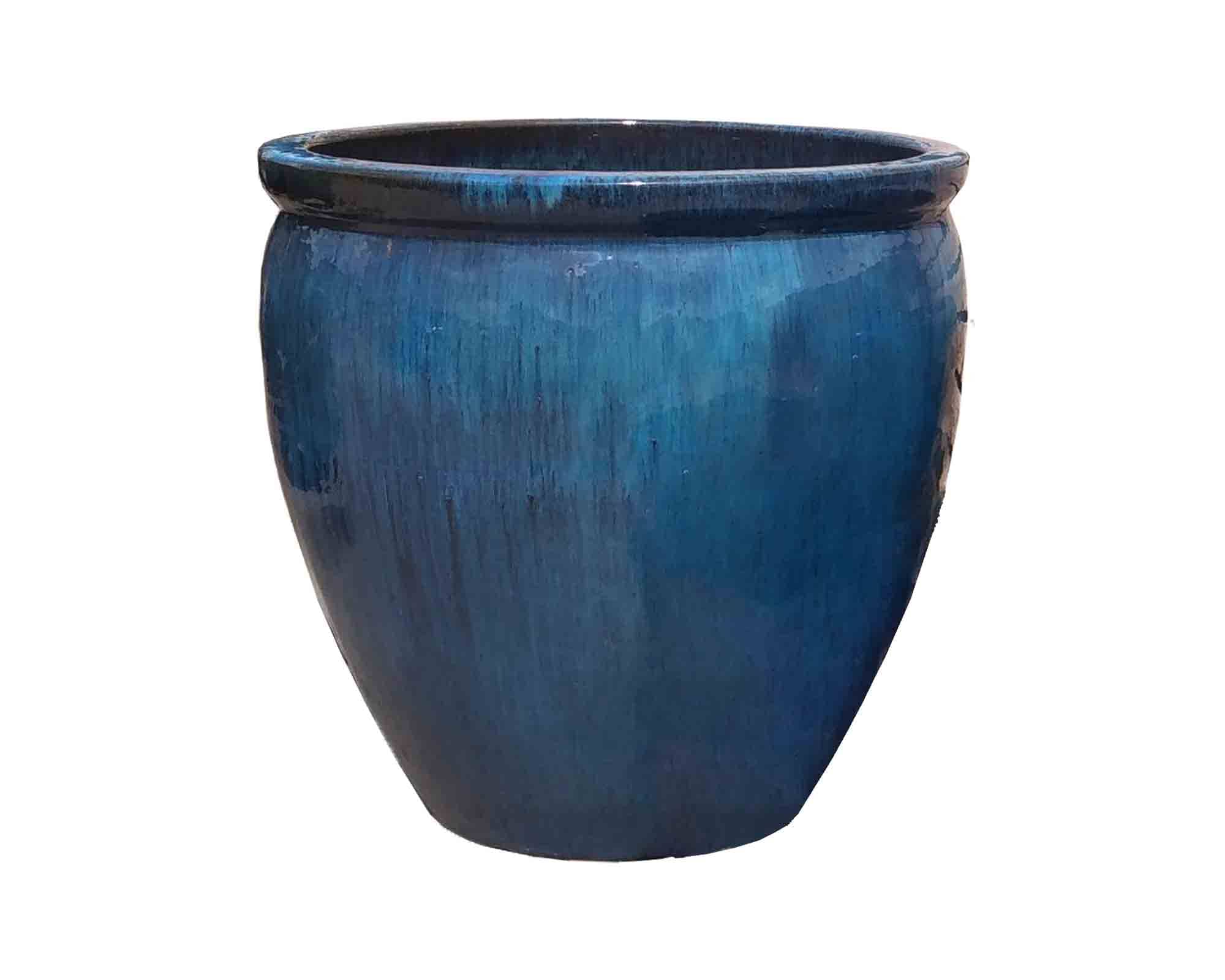 Cachepot Elengante e Pratico Blu D37,5x38,5cm in Ceramica