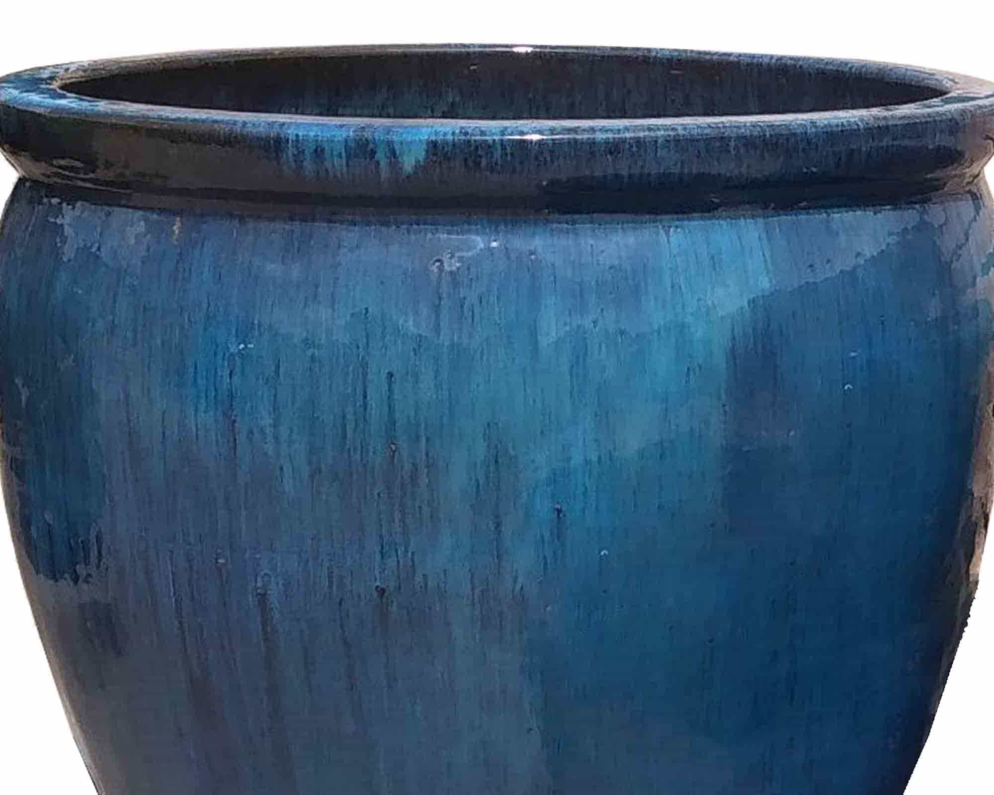 Cachepot Elengante e Pratico Blu D49x50cm in Ceramica - immagine 2