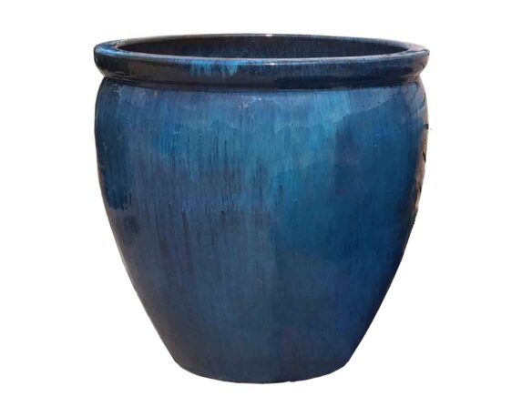 Cachepot Elengante e Pratico Blu D49x50cm in Ceramica
