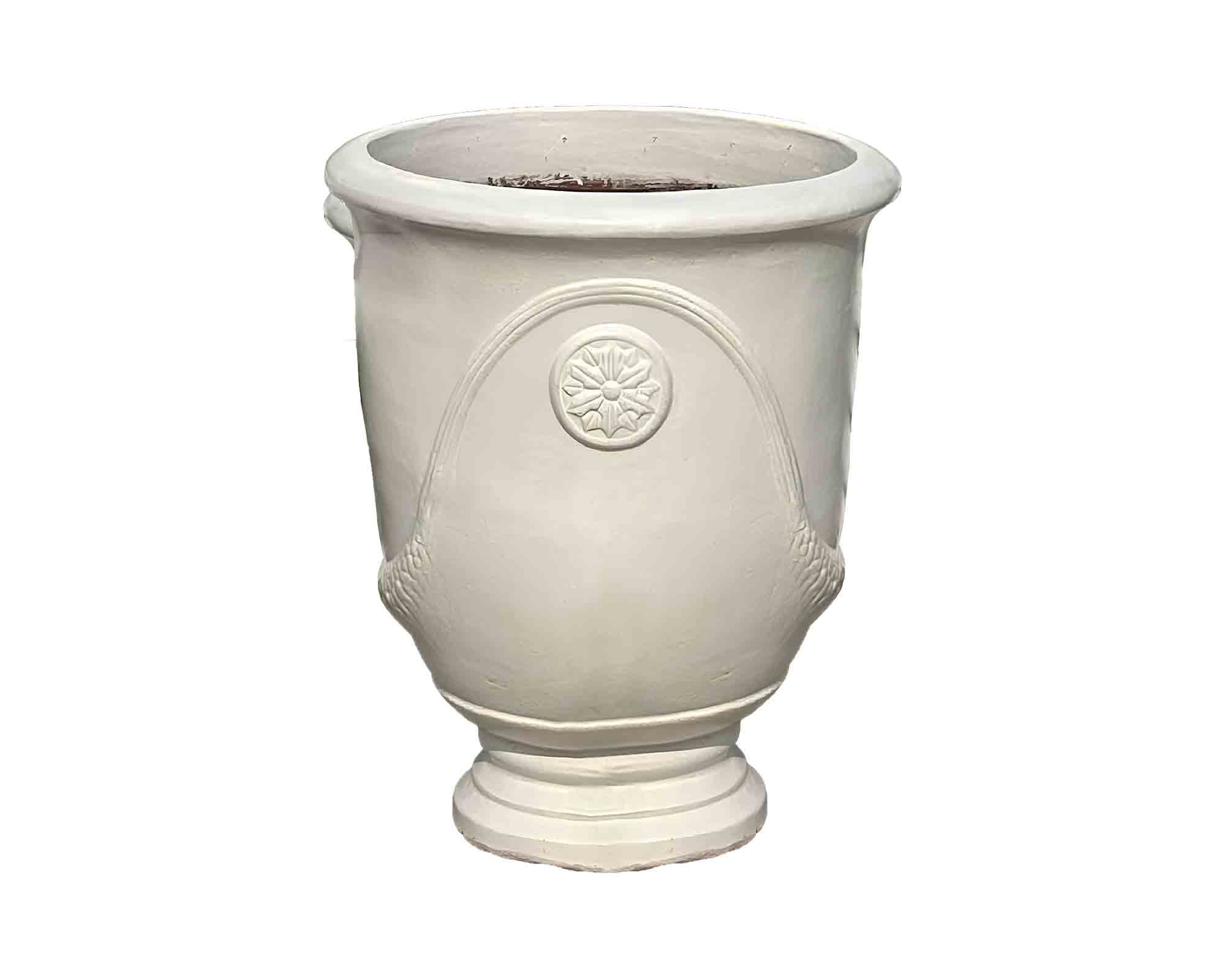 Cachepot Elegante e Pratico Bianco D22x27cm in Ceramica