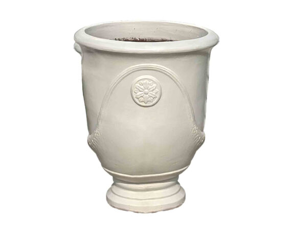 Cachepot Elegante e Pratico Bianco D30x40cm in Ceramica