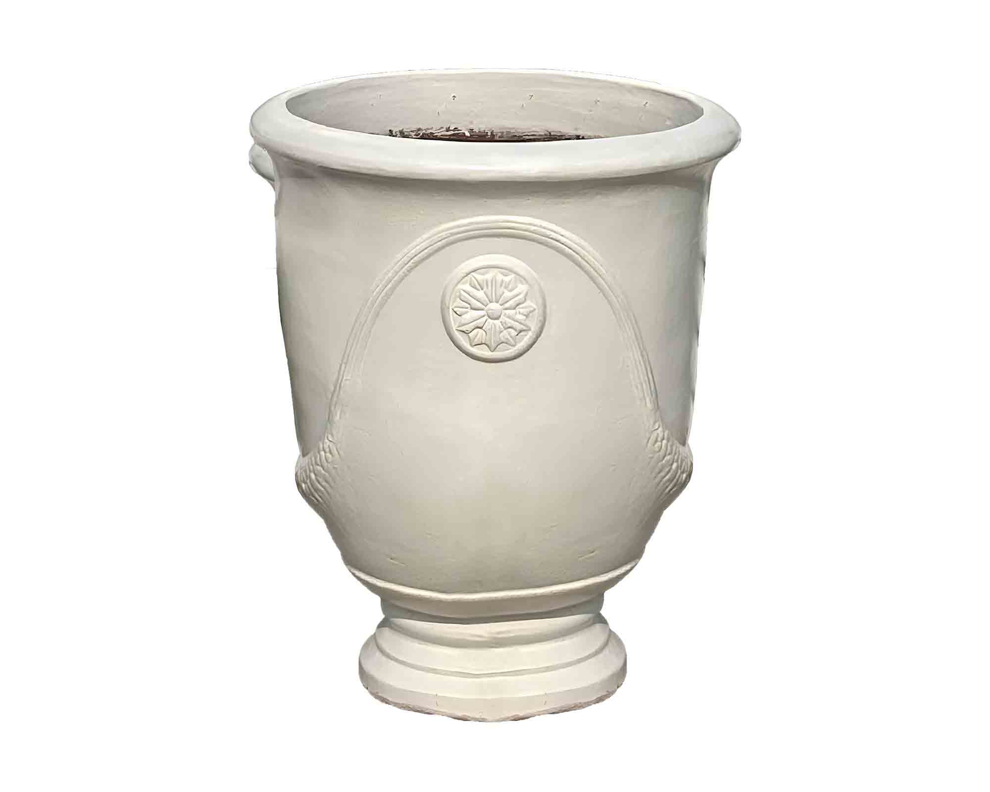 Cachepot Elegante e Pratico Bianco D30x40cm in Ceramica