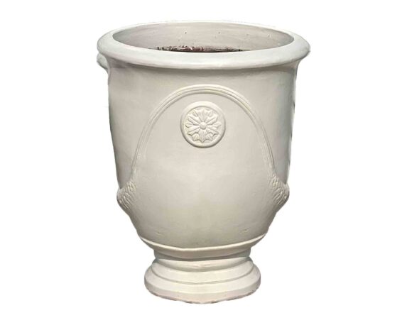 Cachepot Elegante e Pratico Bianco D47x56cm in Ceramica