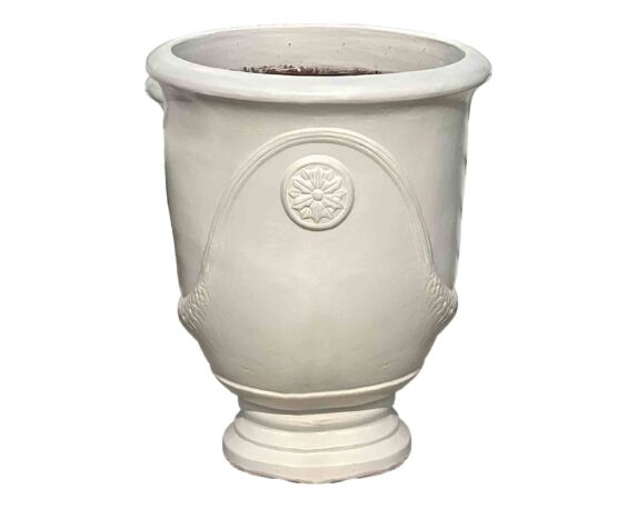 Cachepot Elegante e Pratico Bianco D60x75cm in Ceramica