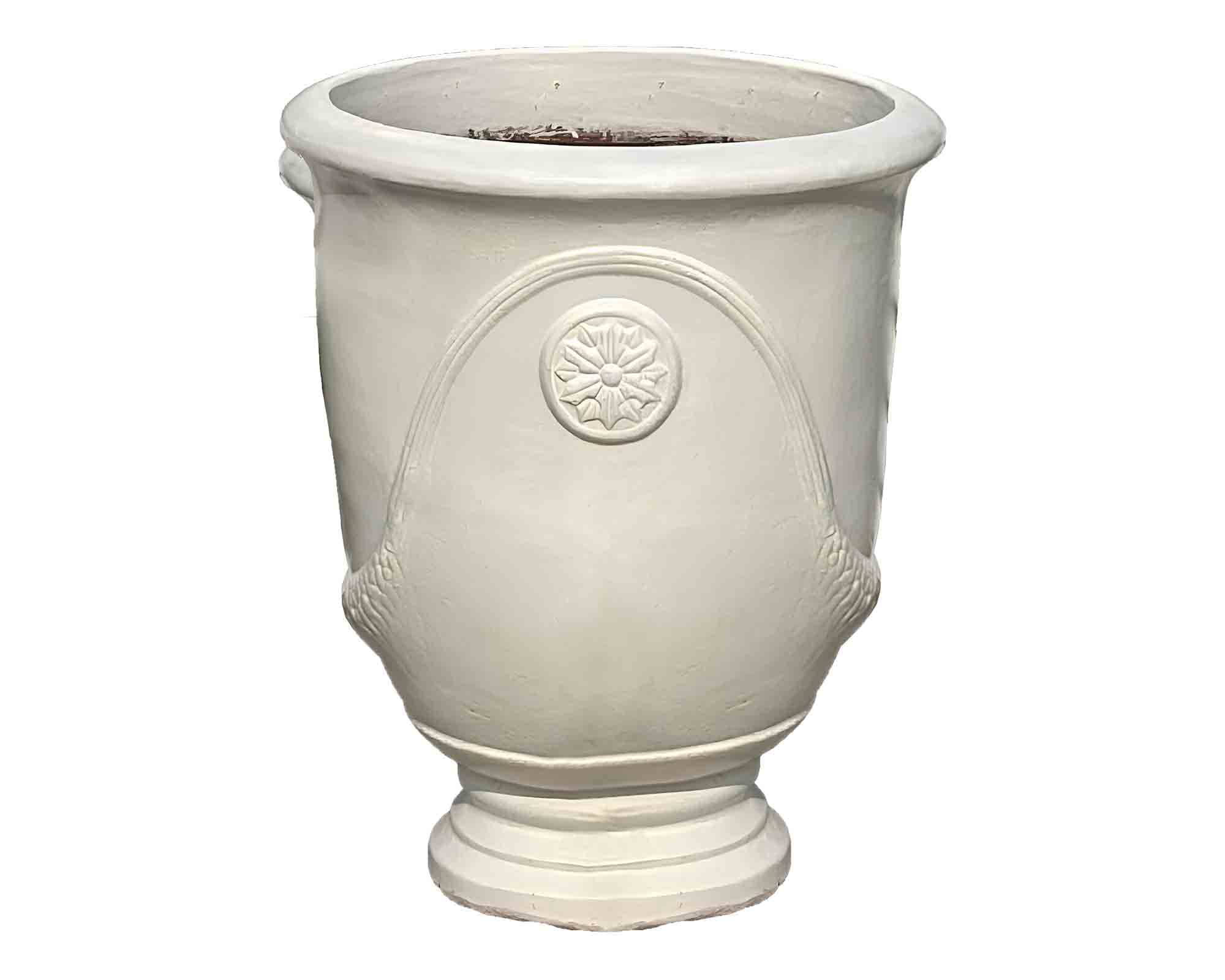 Cachepot Elegante e Pratico Bianco D60x75cm in Ceramica