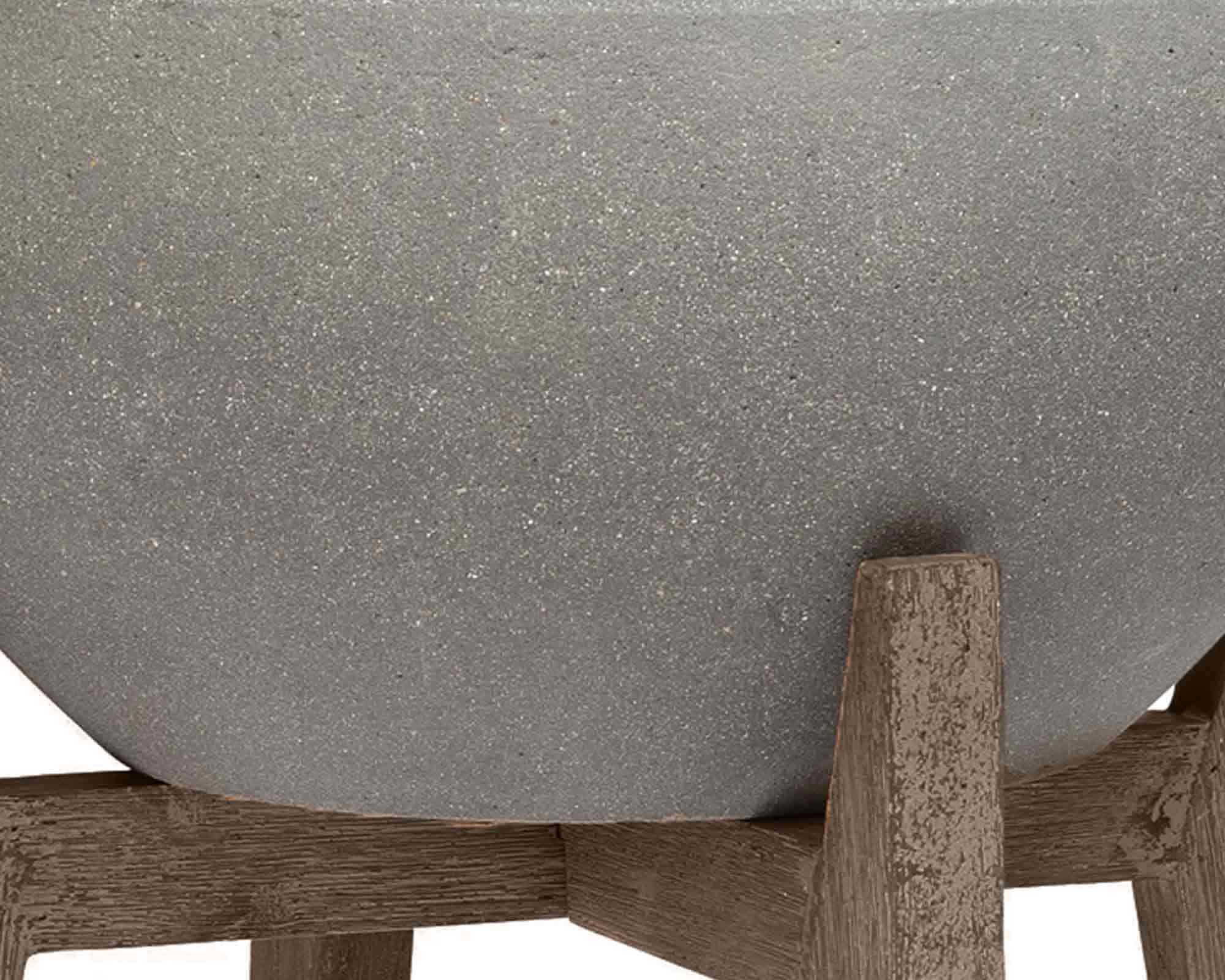 Ciotola Elegante e Pratica Nero D50x30cm in Fibra di Cemento - immagine 2