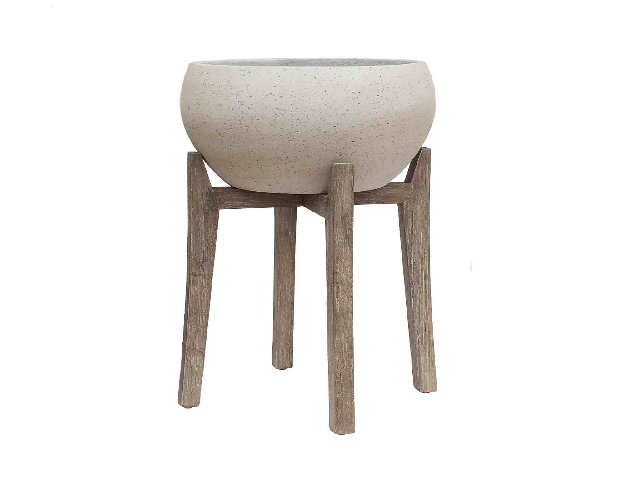 Ciotola Elegante e Pratica Bianco D30x20cm in Fibra di Cemento