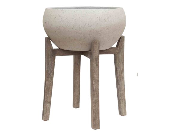 Ciotola Elegante e Pratica Bianco D50x30cm in Fibra di Cemento