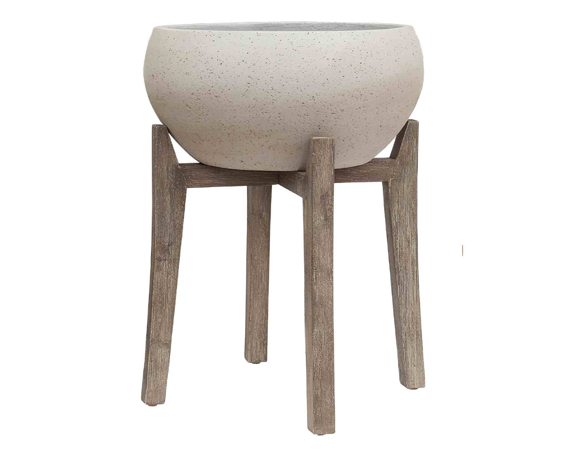 Ciotola Elegante e Pratica Bianco D50x30cm in Fibra di Cemento