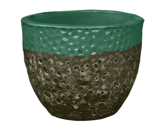 Cachepot Toscana Petrolio Antracite D30x35cm in Ceramica