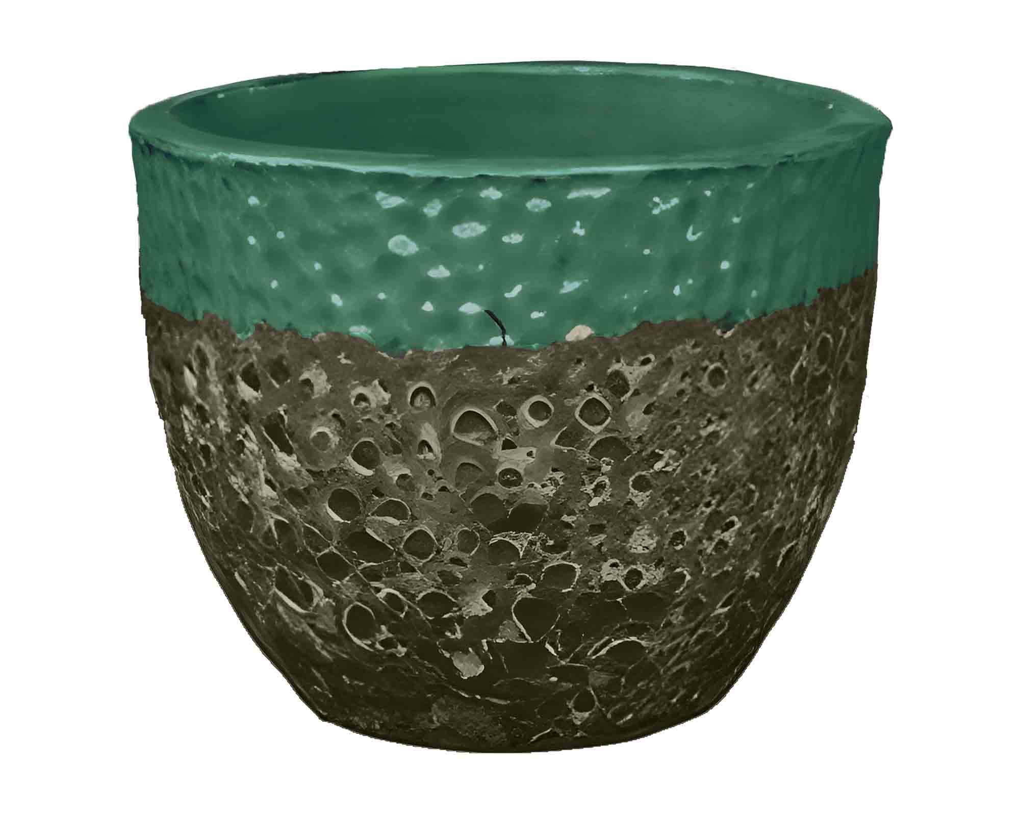 Cachepot Toscana Petrolio Antracite D30x35cm in Ceramica
