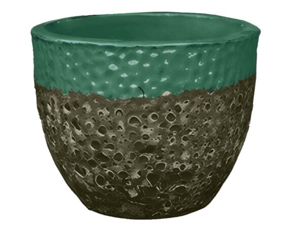 Cachepot Toscana Petrolio Antracite D37x45cm in Ceramica