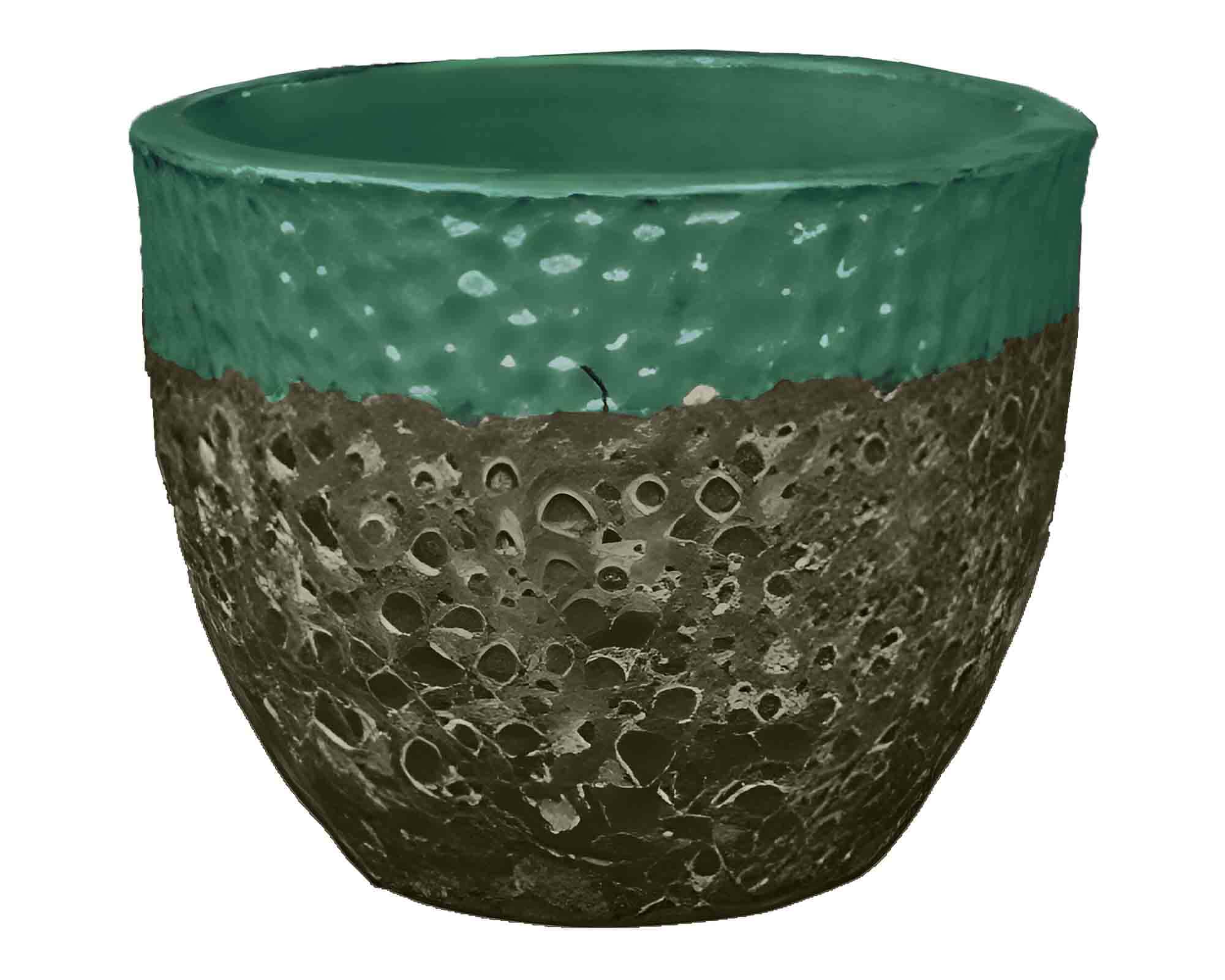 Cachepot Toscana Petrolio Antracite D37x45cm in Ceramica