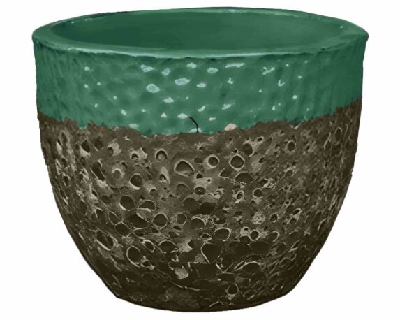 Cachepot Toscana Petrolio Antracite D51x56cm in Ceramica