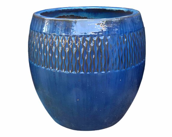 Cachepot Elengante e Pratico Blu D47x55cm in Ceramica