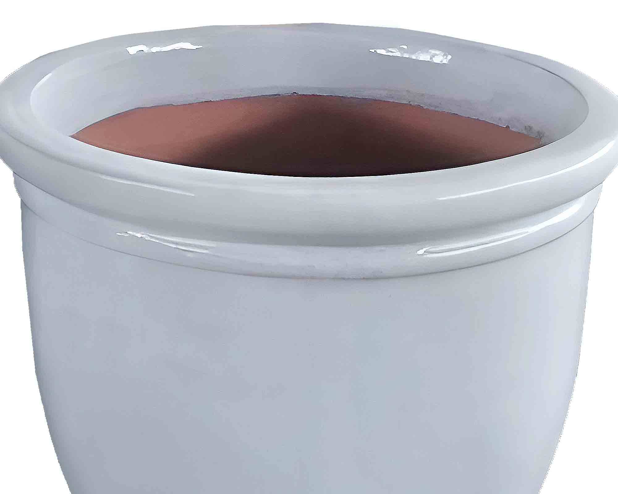 Cachepot Elegante e Pratico Bianco D34x38cm in Ceramica - immagine 2