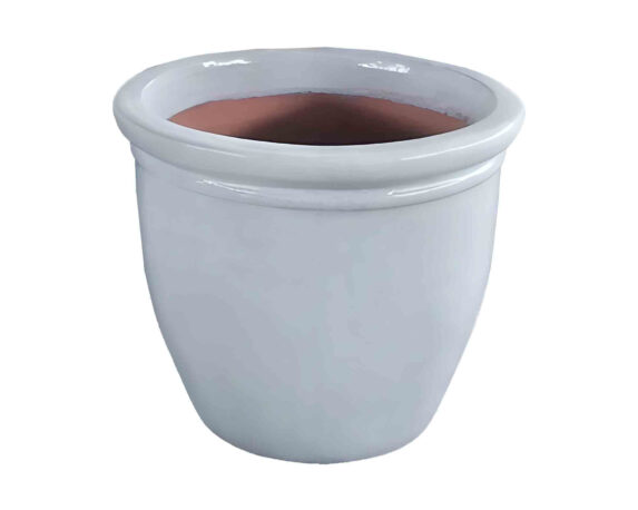 Cachepot Elegante e Pratico Bianco D34x38cm in Ceramica