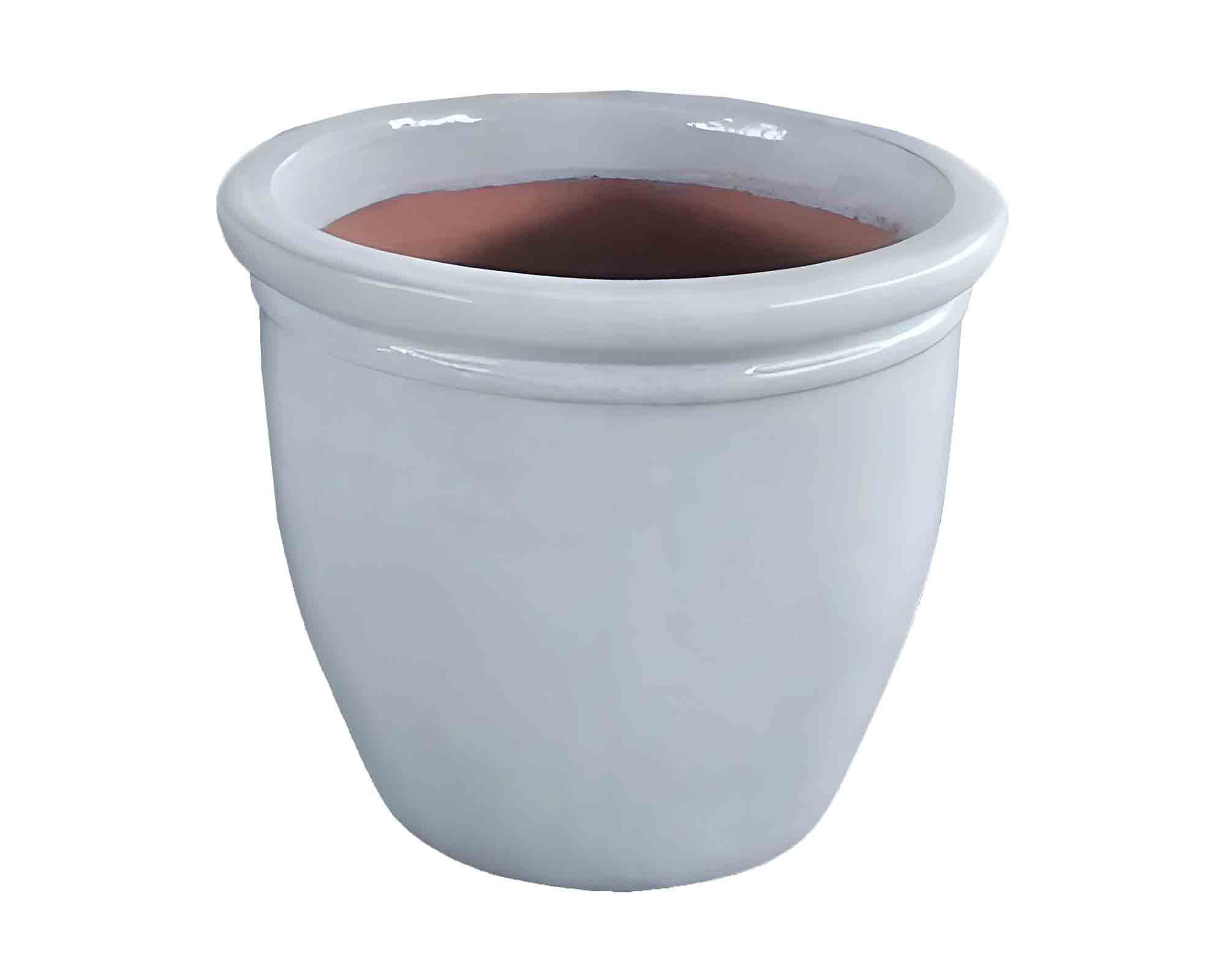 Cachepot Elegante e Pratico Bianco D34x38cm in Ceramica