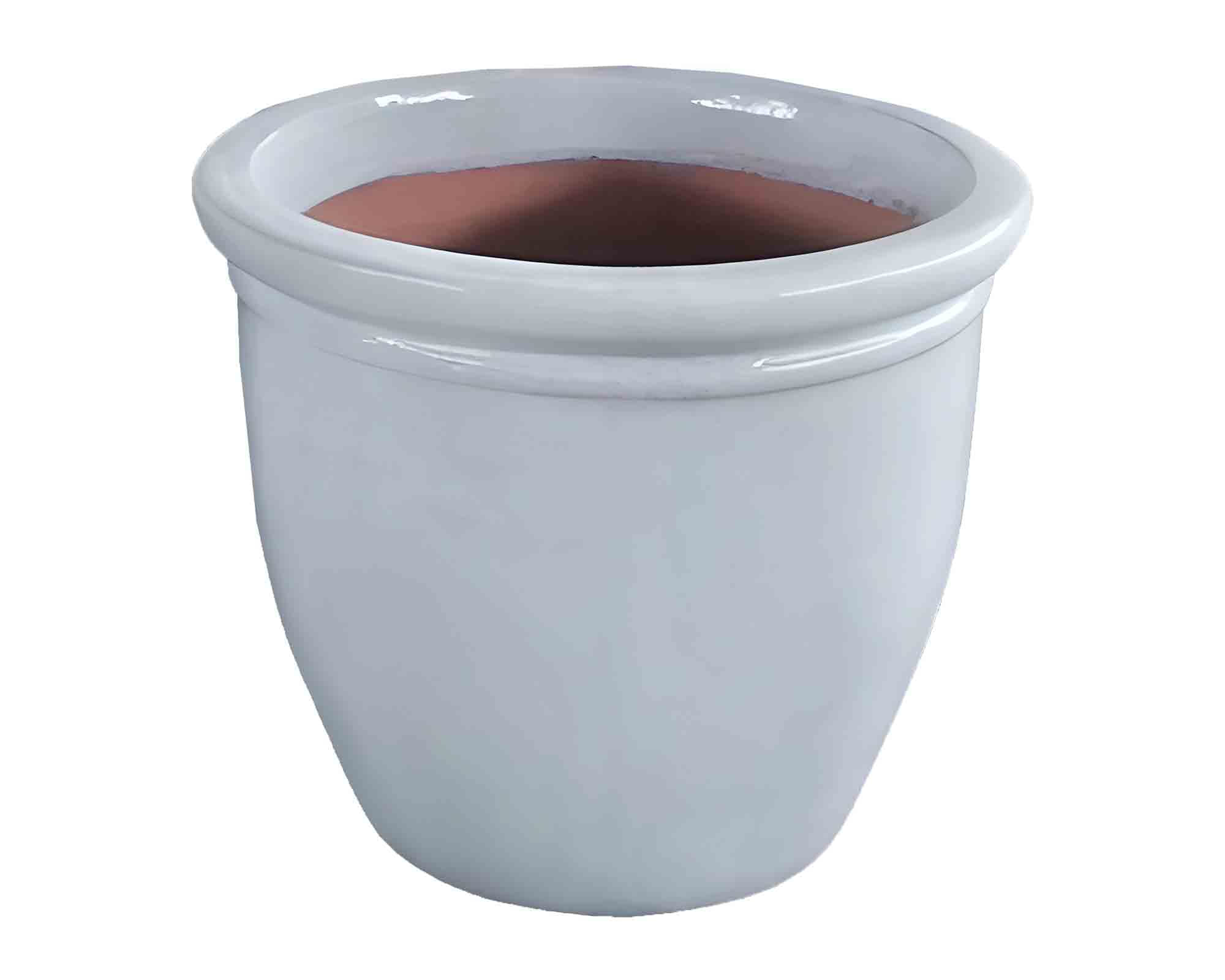 Cachepot Elengante e Pratico Bianco D40x49cm in Ceramica