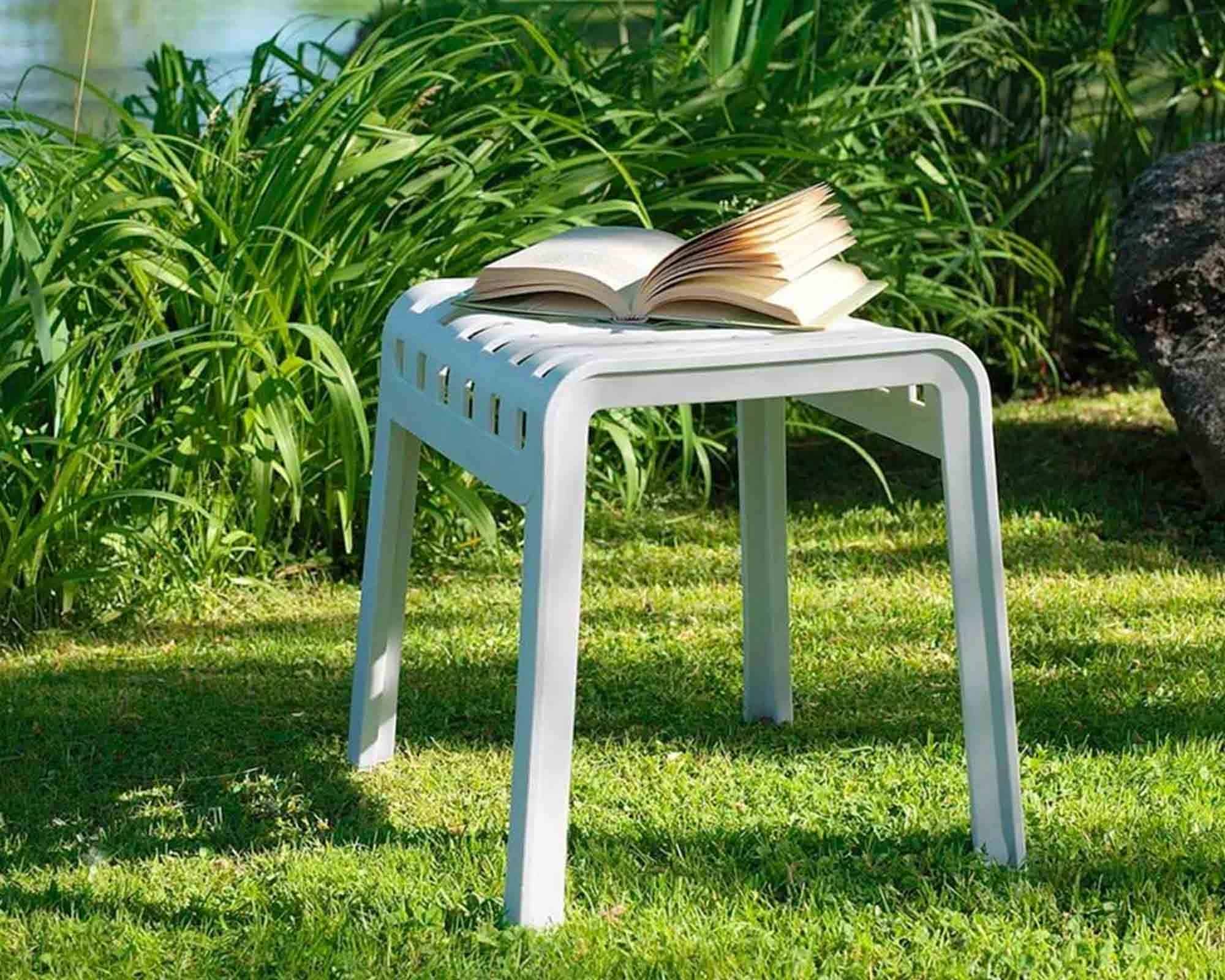 Poggiapiede Poggio Bianco 41,5x49x44cm in Resina e Polipropilene - Nardi - immagine 2