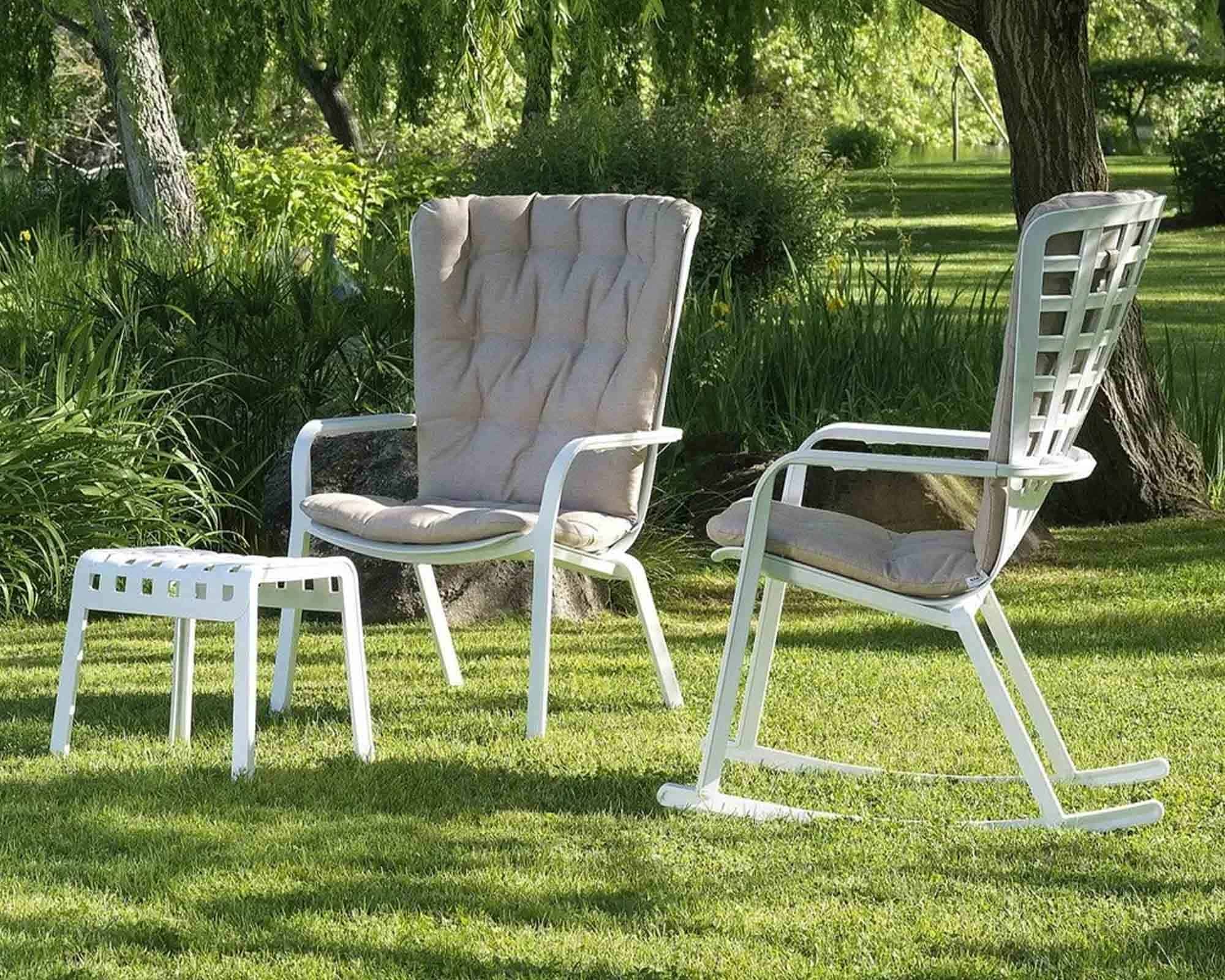 Poggiapiede Poggio Bianco 41,5x49x44cm in Resina e Polipropilene - Nardi - immagine 3